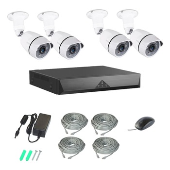 Kit Sistem de Supraveghere Bigshot 4804A-200, 4 Camere Exterior/Interior, 2 MP, 1080P, Full HD, 4 Cabluri Ethernet Kit Sistem de Supraveghere Bigshot 4804A-200, 4 Camere Exterior/Interior, 2 MP, 1080P, Full HD, 4 Cabluri Ethernet