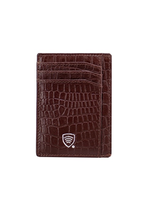 Vékony és Minimalista Kártyatartó RFID Blokkoló Technológiával, KUK-63TCRBR, Koruma, Barna