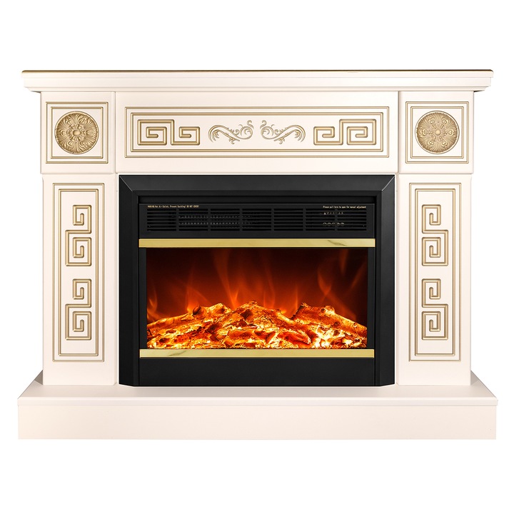 Elektromos kandalló Latifa & Mars, Art Flame, 870x1100x300 mm, 1500 W, 2 fűtési fokozat, 5 lángfényességi szint, Időzítő