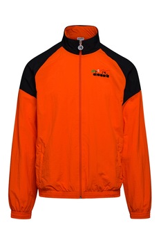 Diadora, Jacheta de trening cu broderii Bella Vita, Rosu/Negru Diadora, Jacheta de trening cu broderii Bella Vita, Rosu/Negru