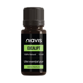 Ulei esential de eucalipt, Niavis, Antibacterian, Antireumatic, Antiviral, 10ml Ulei esential de eucalipt, Niavis, Antibacterian, Antireumatic, Antiviral, 10ml