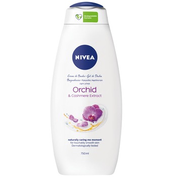 Spuma de baie & Gel de dus 2 in 1 Nivea Orchid & Cashmere, 750 ml Spuma de baie & Gel de dus 2 in 1 Nivea Orchid & Cashmere, 750 ml