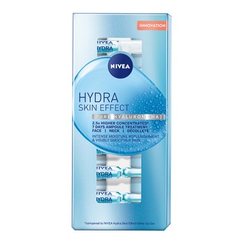 Fiole Nivea Hydra Skin Effect cu acid hialuronic pur, 7 buc x1 ml Fiole Nivea Hydra Skin Effect cu acid hialuronic pur, 7 buc x1 ml