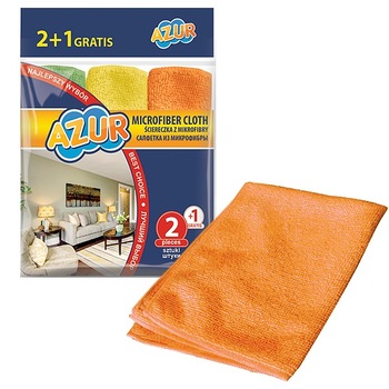 Set 3 lavete York Azur, Microfibra, Multicolor Set 3 lavete York Azur, Microfibra, Multicolor