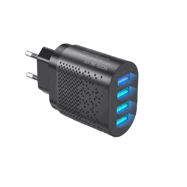 Incarcator 4x USB Incarcare Rapida Fast Charge 3.1A Qualcomm 3.0 cu Multiple Protectii & LED - Negru, Original Deals®