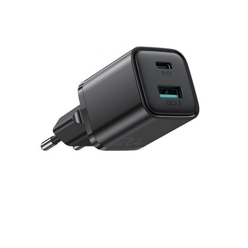 Incarcator retea Joyroom L-QP207, USB/USB-C, Quick Charge 3.0, 20W, Negru