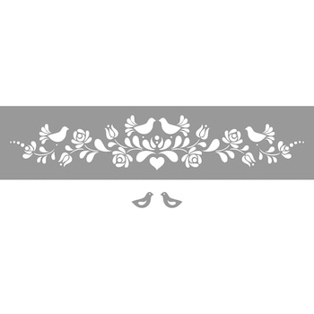 Sablon Refolosibil Panonian Folk Motif 890*210mm - SP107-1 Sablon Refolosibil Panonian Folk Motif 890*210mm - SP107-1