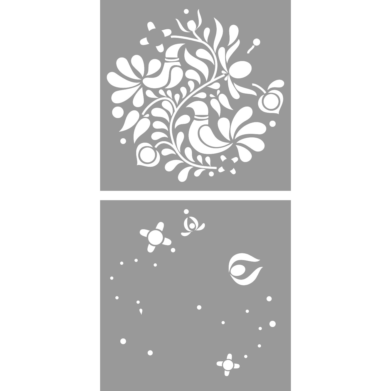 Set 2 Sabloane Refolosibile tip Layer, Panonian Folk Motif 290*290mm - SP105