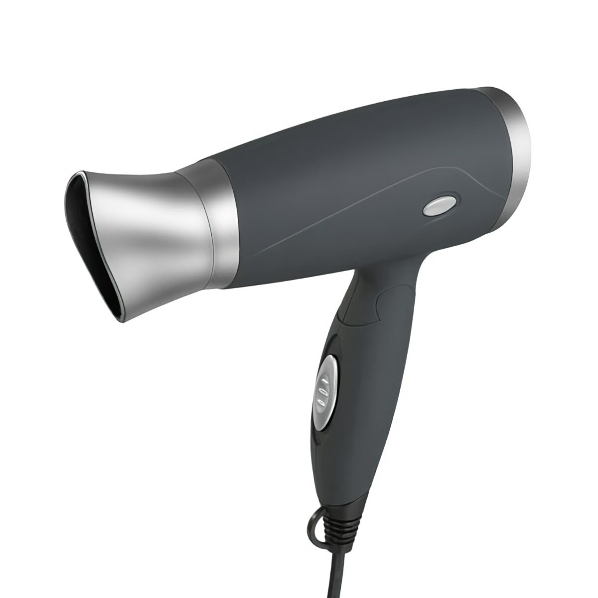 Uscator de par de calatorie MPM, Pliabil, Compact, 2 nivele de viteza, Concentrate, 1400 W, Negru/Gri