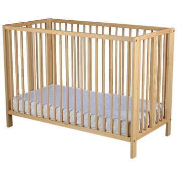 Patut pliabil din lemn de fag, pentru bebe, Primii Pasi, PL02N Patut pliabil din lemn de fag, pentru bebe, Primii Pasi, PL02N