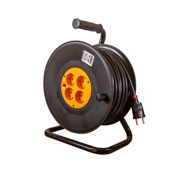 Prelungitor electric pe tambur, 40 m, 3x2.5, 4 prize, Gelux Prelungitor electric pe tambur, 40 m, 3x2.5, 4 prize, Gelux