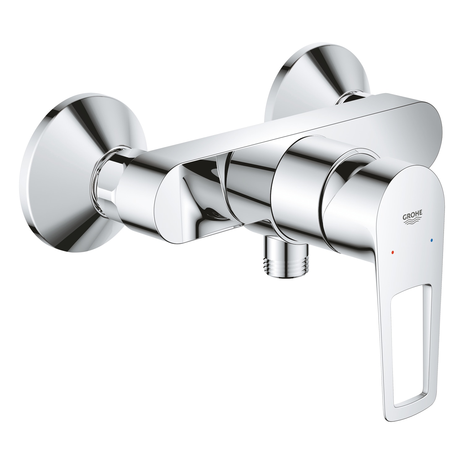 Baterie de dus Grohe Bauloop 23633001, 1/2'', aparenta, monocomanda, Crom