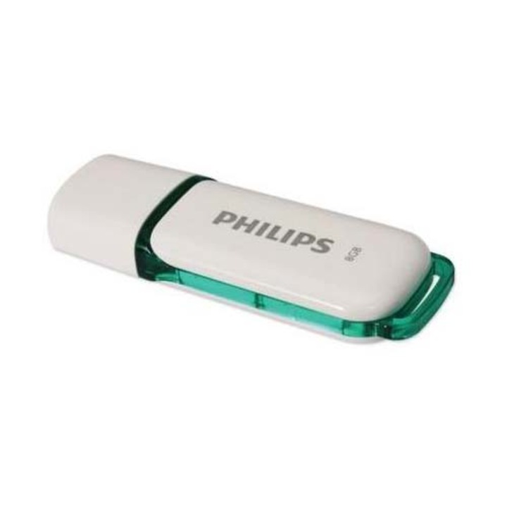 Philips Snow Flash Drive, 8 GB, USB 2.0, Fehér