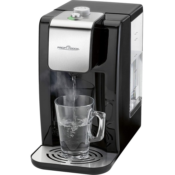 Fierbator electric Novis, Kettle K1, filtru anti-calcar incorporat, incalzire rapida, capacitate 1.6 l, putere 2400 W, design elegant, negru