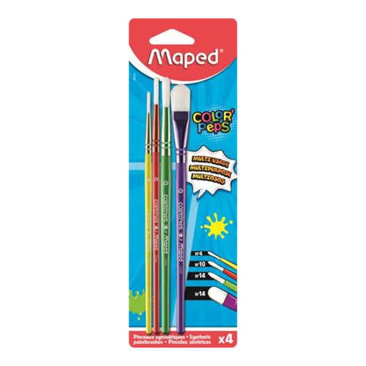 Maped Ecsetkészlet, no. 4-10-14-14, "Color`Peps"