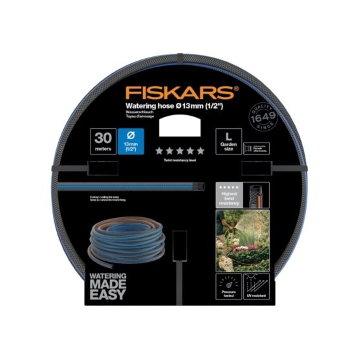 Маркуч за поливане FISKARS, 13 мм, 1/2", 30 м