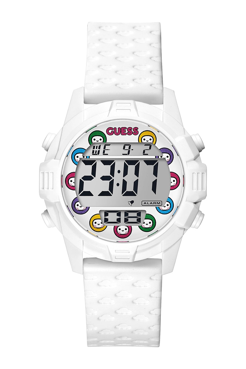 Guess, Ceas digital cu functii multiple si functie alarma, Alb