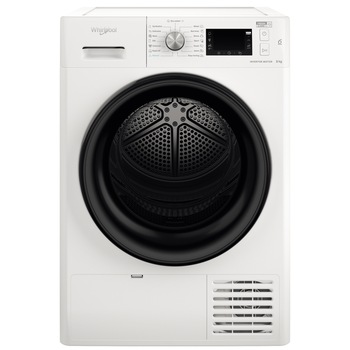Uscator de rufe Whirlpool FFTM228X3BEE, Pompa de caldura, 8 kg, Clasa A+++, Motor Inverter, Freshcare+, Tehnologia al 6-lea Simt, Alb Uscator de rufe Whirlpool FFTM228X3BEE, Pompa de caldura, 8 kg, Clasa A+++, Motor Inverter, Freshcare+, Tehnologia al 6-lea Simt, Alb