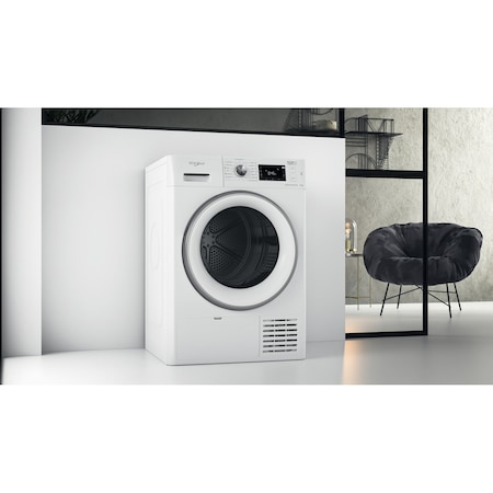 Uscator de rufe Whirlpool FFTM229X2WSEE, Pompa de caldura, 9 kg, Clasa A++, Motor Inverter, Freshcare+, Tehnologia al 6-lea Simt, Alb