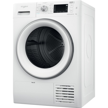 Uscator de rufe Whirlpool FFTM229X2WSEE, Pompa de caldura, 9 kg, Clasa A++, Motor Inverter, Freshcare+, Tehnologia al 6-lea Simt, Alb