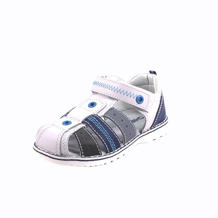Детски сандали Chippo Kids 52003, 26-31, Естествена кожа, Бял/Син