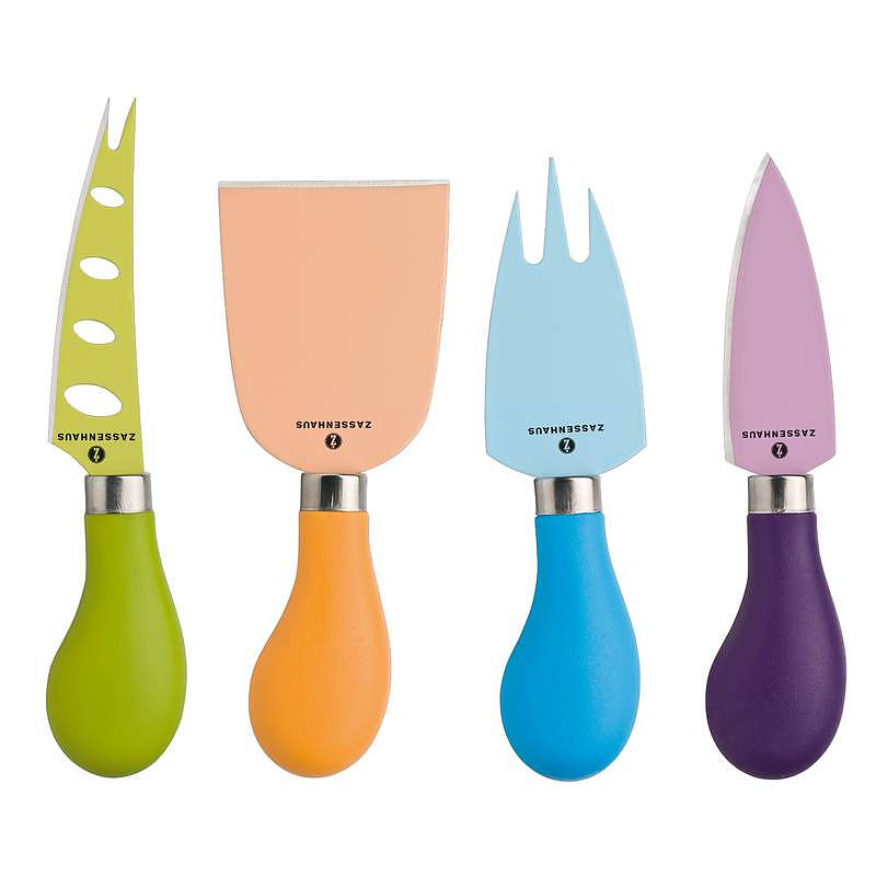 Set 4 cutite branzeturi, ZASSENHAUS, Otel inoxidabil, Multicolor