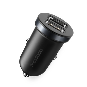 Incarcator auto, Mcdodo Cuttlefish 2x USB negru 2.4A CC-6601 Incarcator auto, Mcdodo Cuttlefish 2x USB negru 2.4A CC-6601