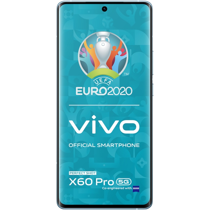 Vivo X60 Pro Mobiltelefon, Kártyafüggetlen, Dual SIM, 12GB RAM, 256GB, 5G, Shimmer Blue