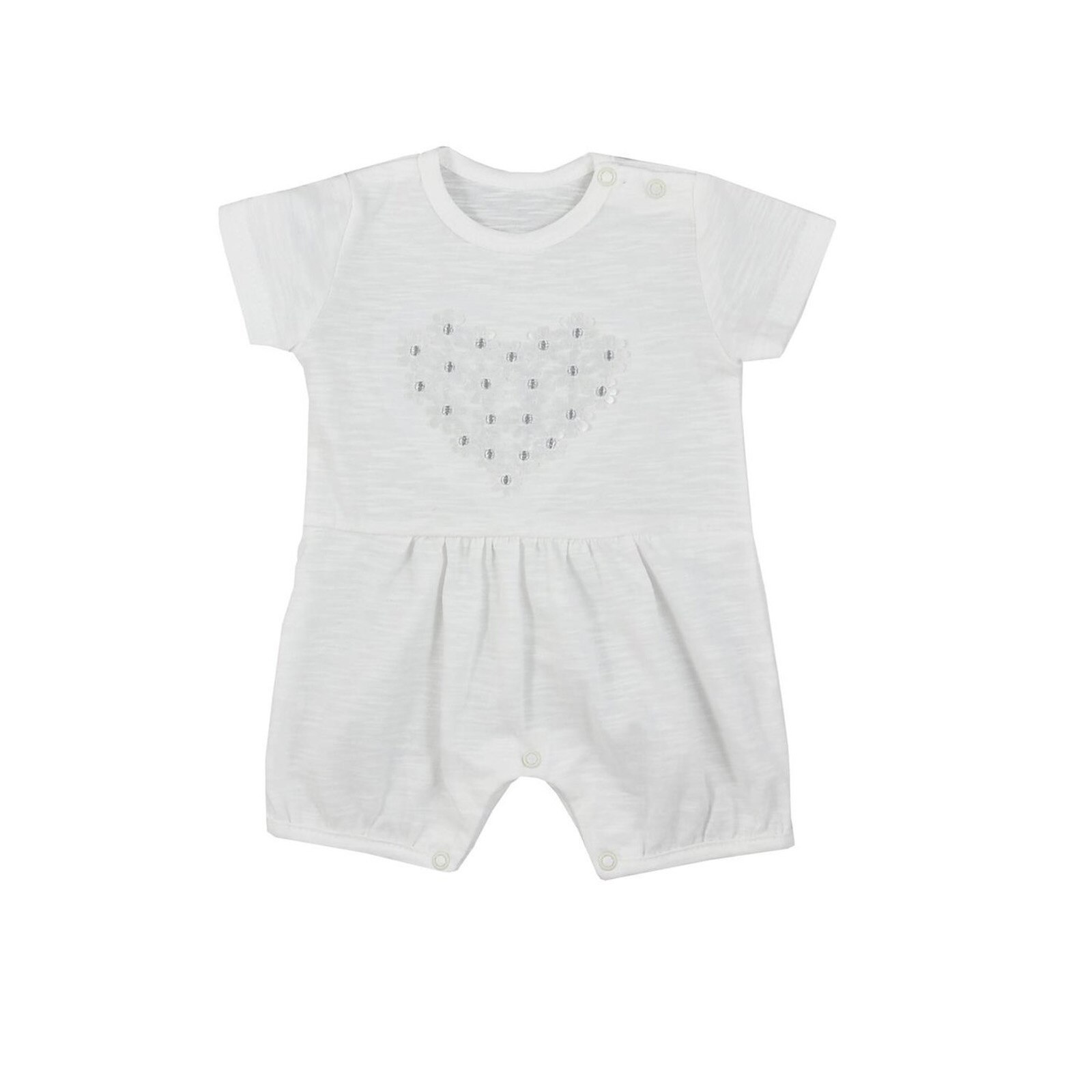 Salopeta de vara pentru fete Koala Marcelinka 08-572A, Alb 68 cm