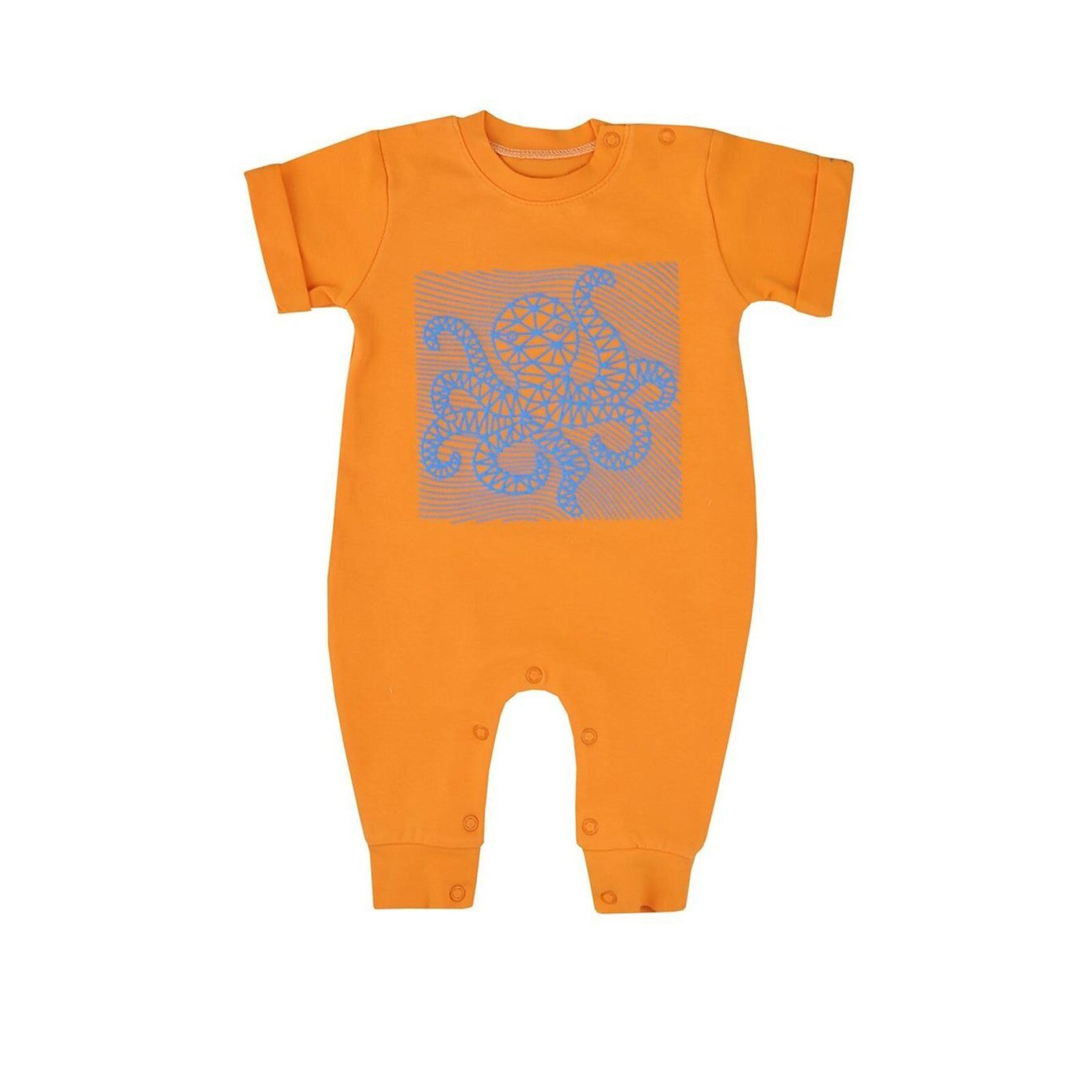 Salopeta cu maneca scurta pentru baieti Koala Osmiornica 08-534P, Portocaliu 68 cm