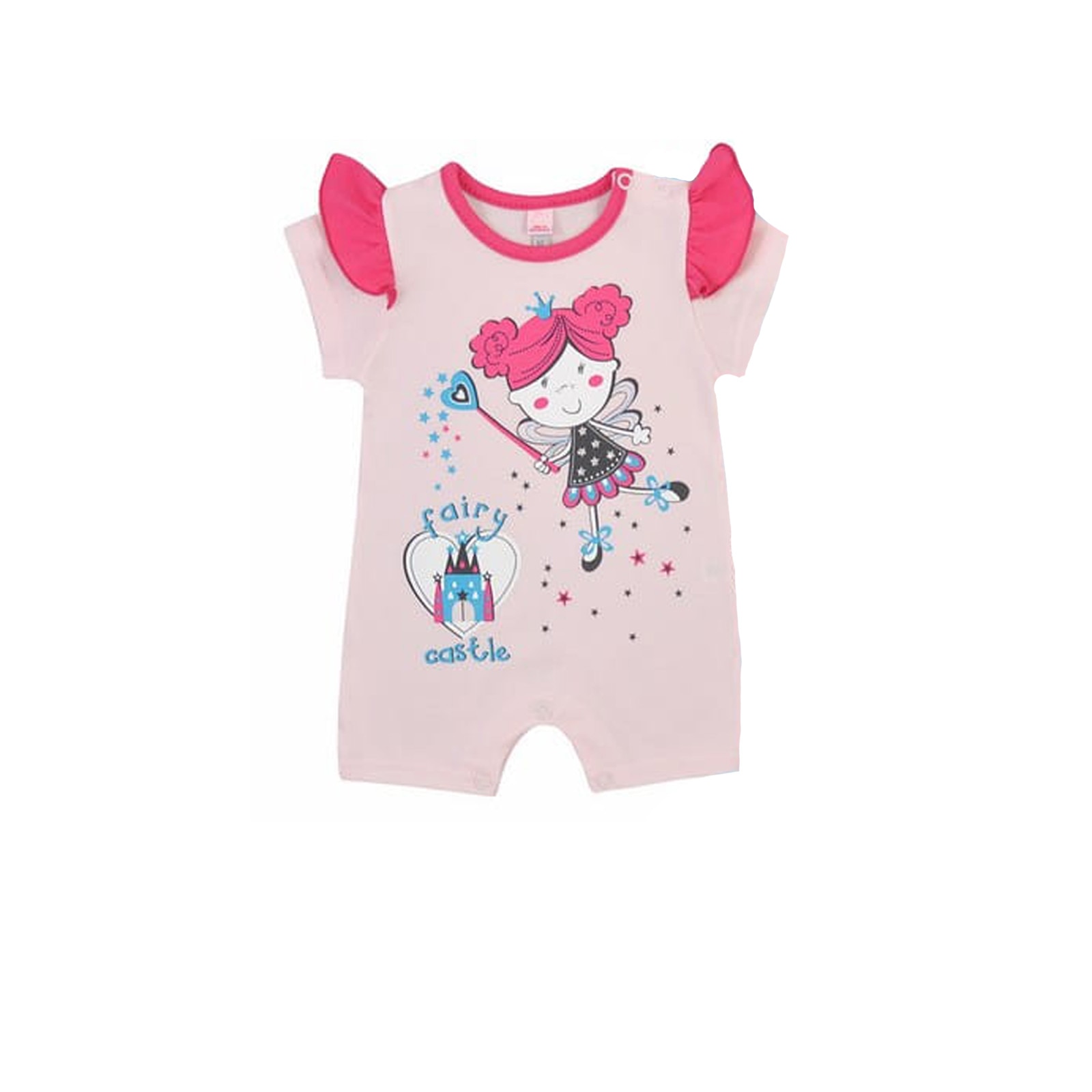 Salopeta de vara pentru fete Koala Wrozka 2805R, Roz 74 cm