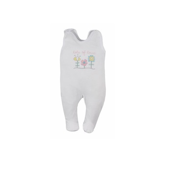 Salopeta fara maneci pentru fete Koala Flower A01-008A, Alb 74 cm Salopeta fara maneci pentru fete Koala Flower A01-008A, Alb 74 cm