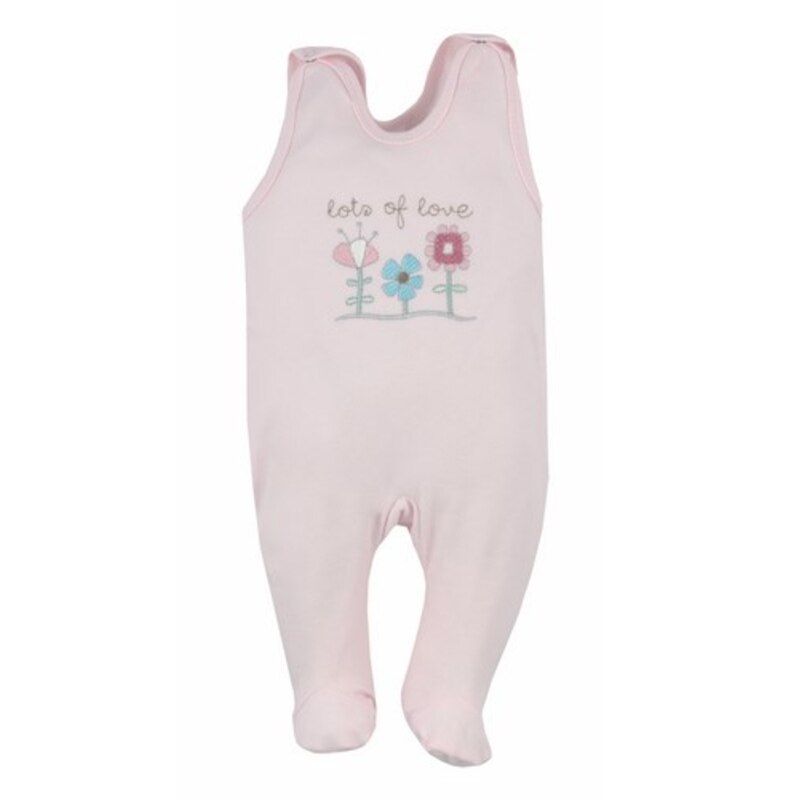 Salopeta fara maneci pentru fete Koala Flower A01-008R-1, Roz 86 cm