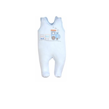 Salopeta fara maneci pentru baieti Koala Train A01-073A, Albastru 74 cm Salopeta fara maneci pentru baieti Koala Train A01-073A, Albastru 74 cm