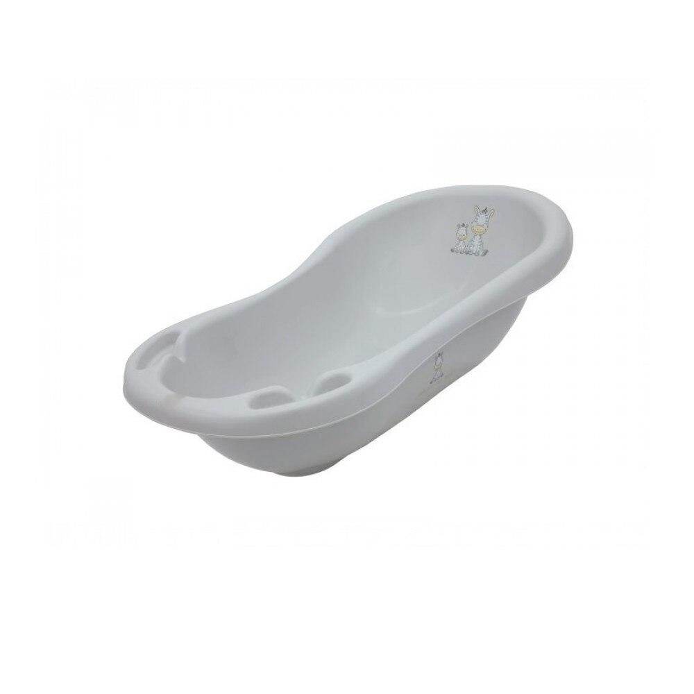 Cadita de baie bebe cu termometru MyKids Zebra 100 cm Gri
