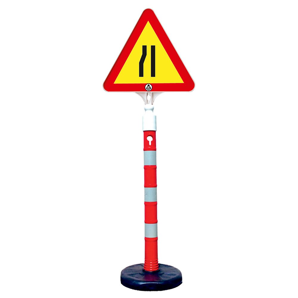 Kit indicator rutier mobil, Sigtra, stalp cu baza usoara, indicator drum ingustat pe partea stanga