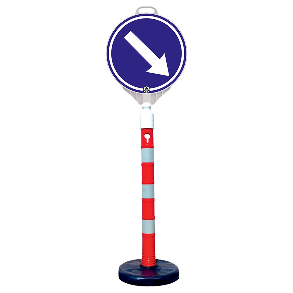 Kit indicator rutier mobil, Sigtra, stalp cu baza usoara, indicator ocolire dreapta