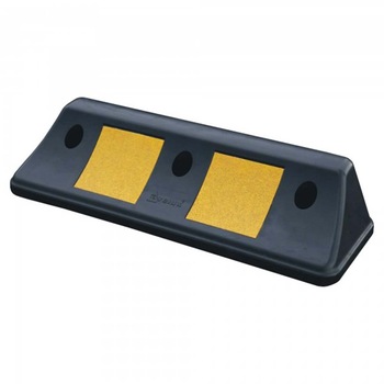 Opritor roata masina pentru parcare, Sigtra, 500 mm, cauciuc, benzi reflectorizante Opritor roata masina pentru parcare, Sigtra, 500 mm, cauciuc, benzi reflectorizante