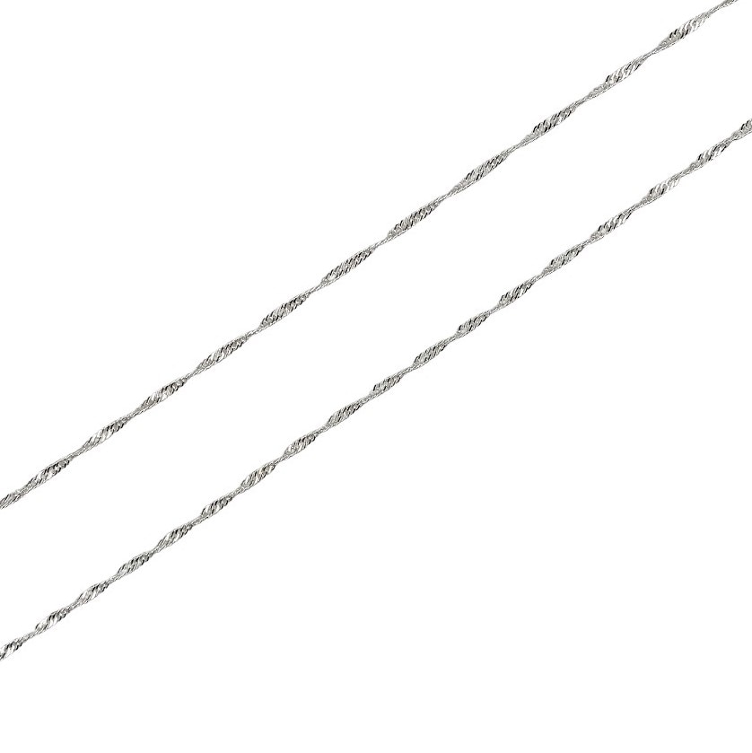 Lantisor Argint 925 Rasucit Rodiat 55 cm