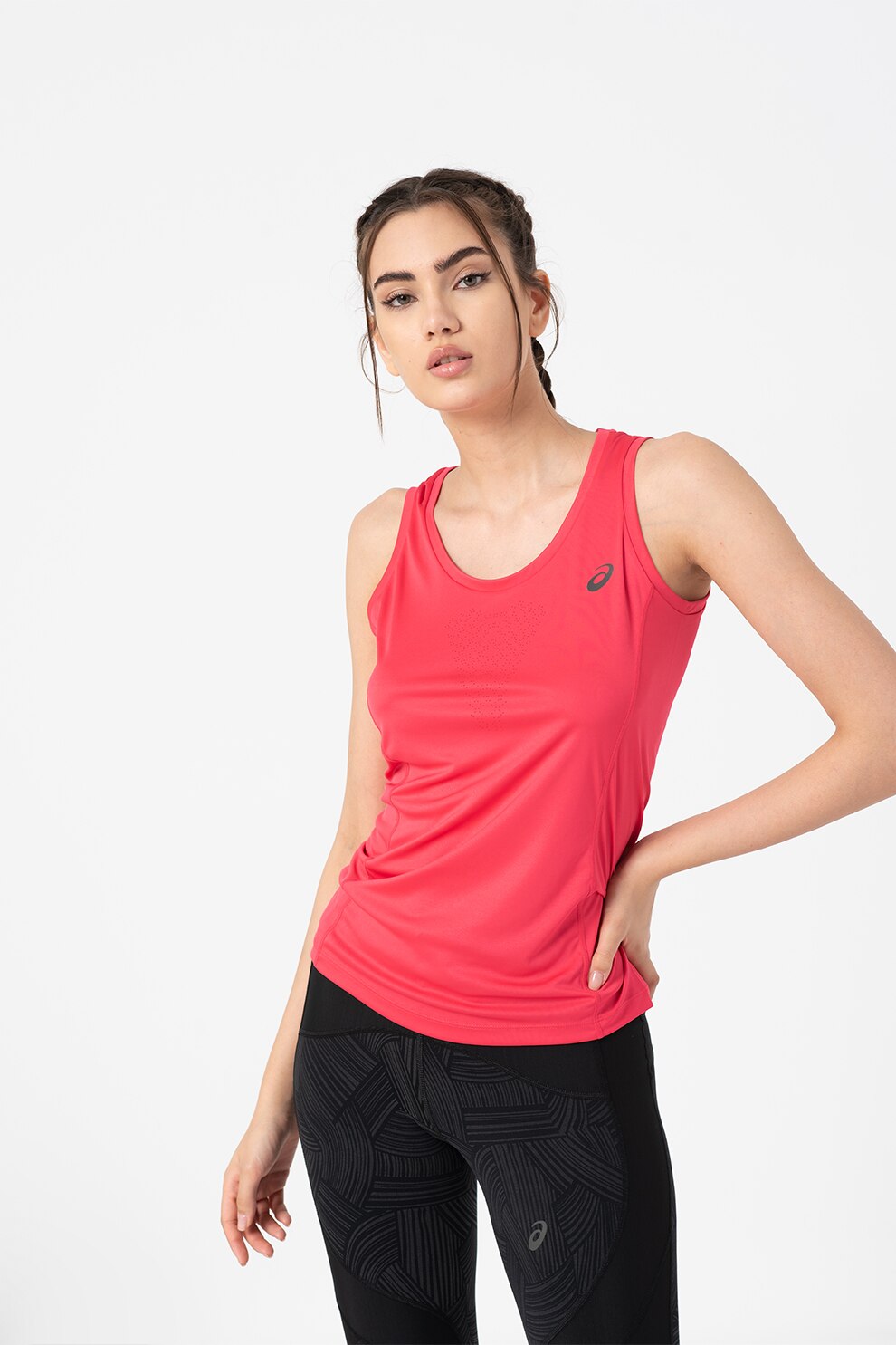 Asics, Top pentru alergare Fujitrail, Roz fucsia