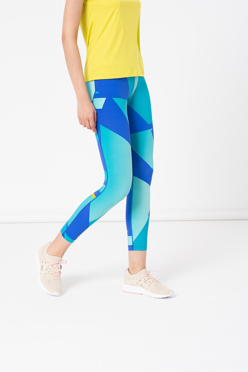 Asics, Colanti 7/8 pentru alergare FuzeX, Turcoaz/Albastru royal