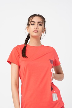 Asics, Tricou cu imprimeu grafic pentru fitness GPX, Roz aprins Asics, Tricou cu imprimeu grafic pentru fitness GPX, Roz aprins