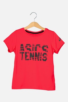 Asics, Tricou cu imprimeu grafic pentru tenis, Roz aprins Asics, Tricou cu imprimeu grafic pentru tenis, Roz aprins