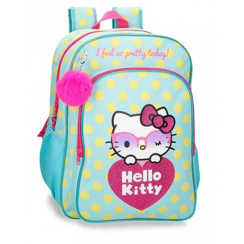 Ghiozdan scoala 40 cm, Hello Kitty Pretty Glasses Ghiozdan scoala 40 cm, Hello Kitty Pretty Glasses