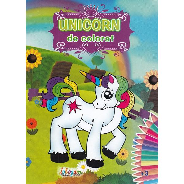 Unicorn de colorat 3 ani