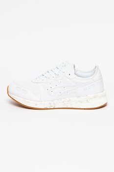 ASICS Tiger, Pantofi de piele intoarsa ecologica si material textil , pentru fitness Lyte, Alb ASICS Tiger, Pantofi de piele intoarsa ecologica si material textil , pentru fitness Lyte, Alb