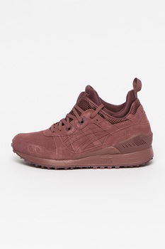ASICS Tiger, Pantofi sport mid-high de piele intoarsa Gel Lyte, Rosu stins ASICS Tiger, Pantofi sport mid-high de piele intoarsa Gel Lyte, Rosu stins
