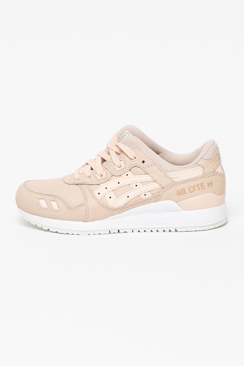 ASICS Tiger, Pantofi sport de piele Gel-Lyte III, Piersica
