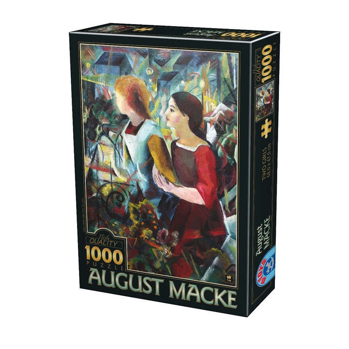 Puzzle D-Toys August Macke, Doua Fete, 1000 piese