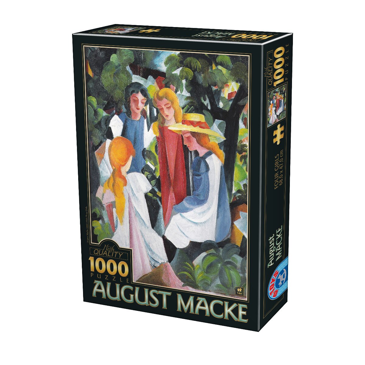 Puzzle D-Toys August Macke, Patru Fete, 1000 piese